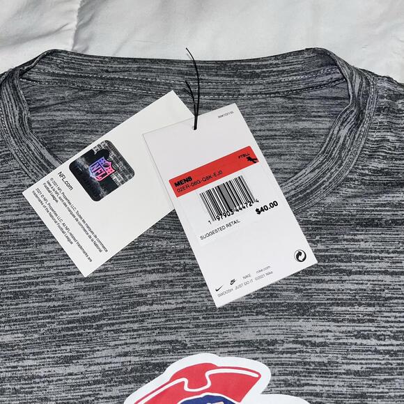 New Nike New England Patriots Throwback 1960s Heathered NFL T-Shirt Men’s Medium - Picture 8 of 9